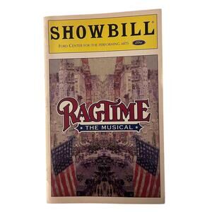 Vintage Ragtime Musical Showbill Broadway 1998 1999 Ford Center Theater Playbill